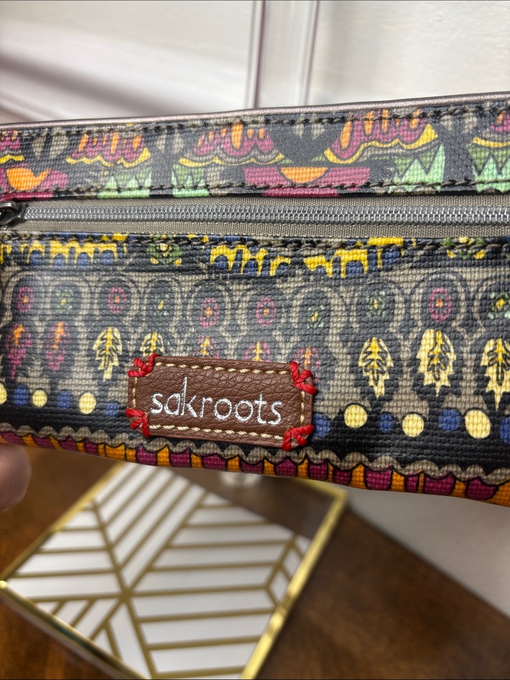 Sakroots Multicolor Boho Snap Wallet with Boho Pattern NEW - Picture 11 of 12